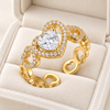 Halo Heart Link Ring