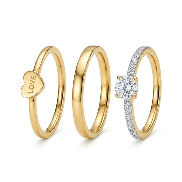 Crown Ring Set