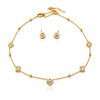 Dainty Bare Glow Necklace with Earrings