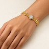 Rectangular Crystal Mesh Bracelet