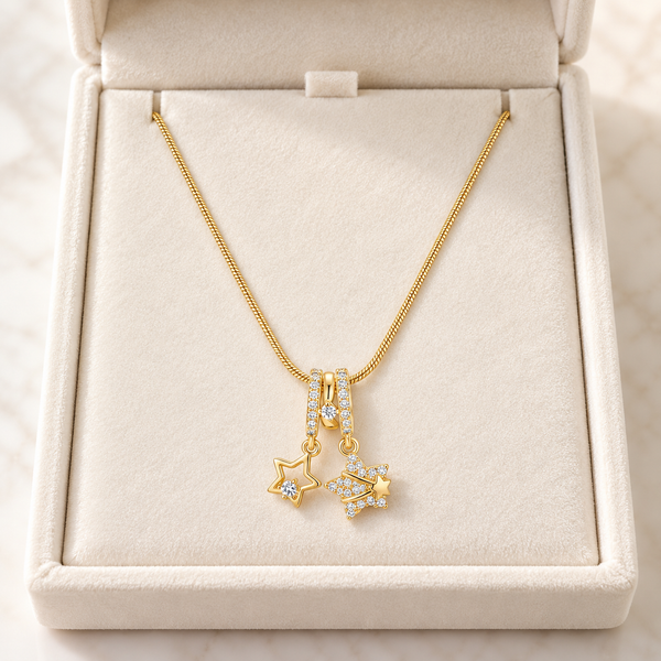 Studded Star Charm Necklace