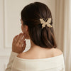 Rhinestone Studded Butterfly Hair Clip hair barrette – alternate angle