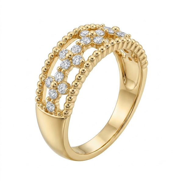 Crystal Clove Halo Ring