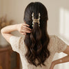 Pearl Blossom Hair Clip hair barrette – alternate angle