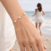 Crystal stud star shell Bracelet