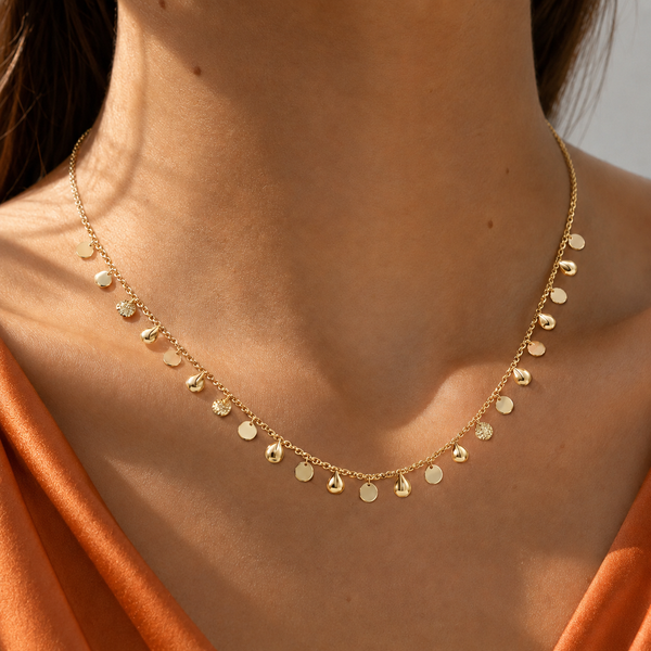 Arina Gold Tassel Necklace