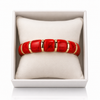 Resin Tube Stretchable Bracelet - Maroon