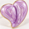 Glazed Purple Heart Earring