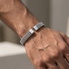 Aurelia Silver Mesh Men’s Bracelet