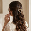 Close-up detail of the Embellished Wave Hair Claw hair claw clip