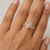 Pink Halo Heart Ring