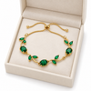 Emerald Tulip Bracelet Adjustable