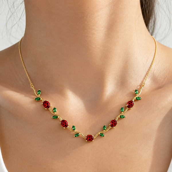 Ruby Tulip Necklace