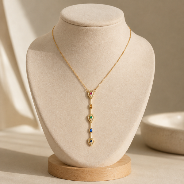 Vintage Gold Drop Necklace