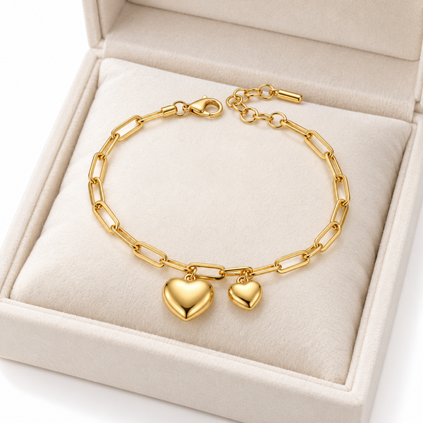 Heart Link Chain Bracelet