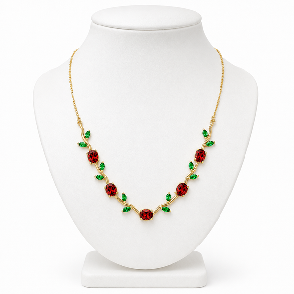Ruby Tulip Necklace
