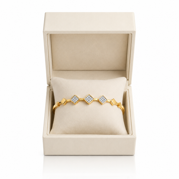 Studded Square Charm Bracelet