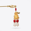 Close-up detail of the Rabbit Lantern Hairpin hair clip