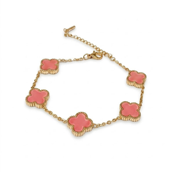 Pink Clover Bracelet