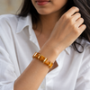 Resin Tube Stretchable Bracelet- Brown