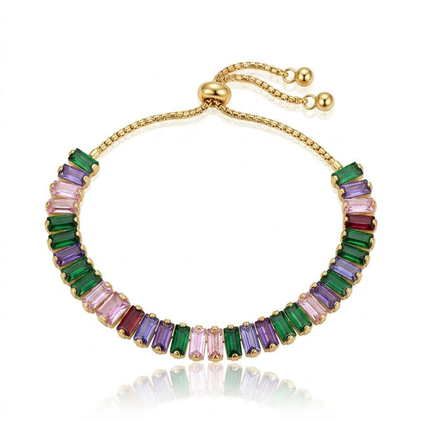 Multicolour Tennis Adjustable Bracelet