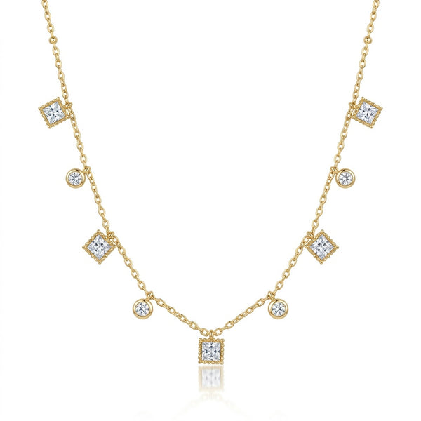Cube Crystal Chime Necklace
