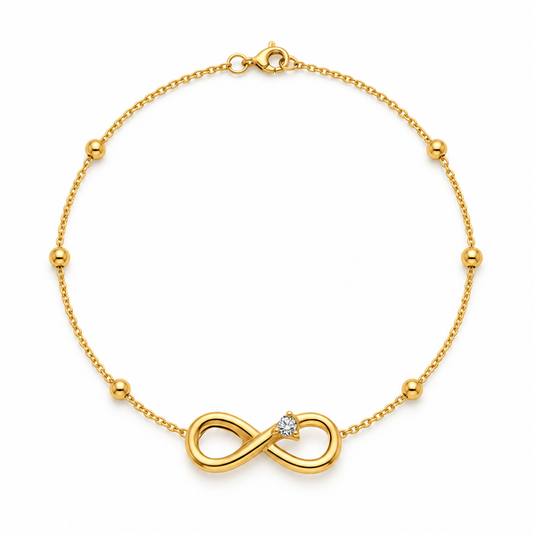 Teardrop Crystal Infinity Bracelet