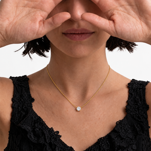 Delicate Diamond Studded Necklace