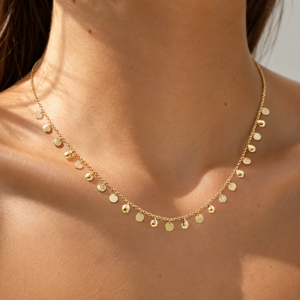 Arina Gold Tassel Necklace