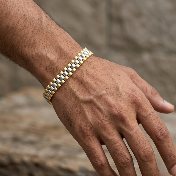 Dual Tone Titan Men’s Bracelet