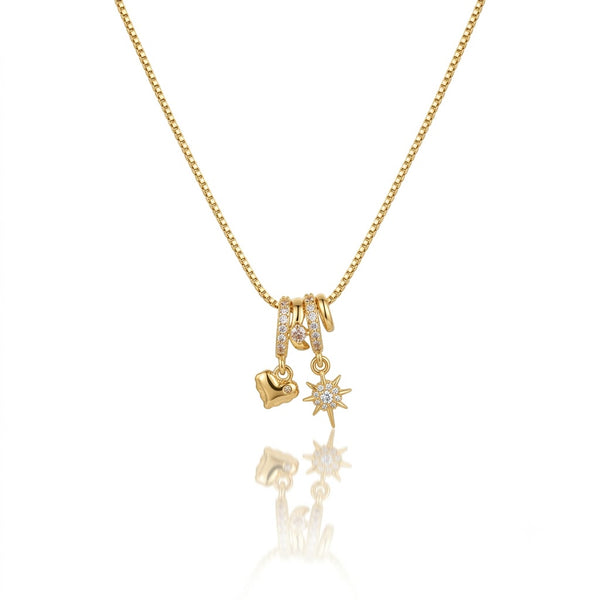 Star Compass Charm Necklace
