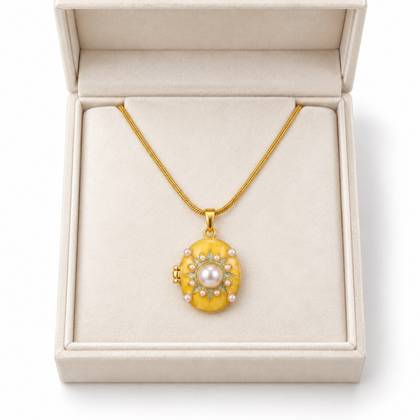 Whimsical Yellow Picture Pendent