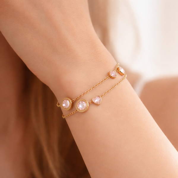 Double Chain Crystal Bracelet
