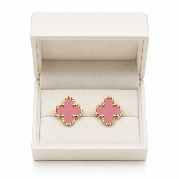 Pink clover Earrings