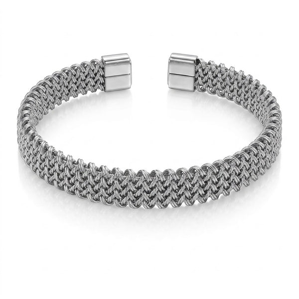 Aurelia Silver Mesh Men’s Bracelet
