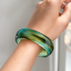 Emerald Glass Chunky Bracelet