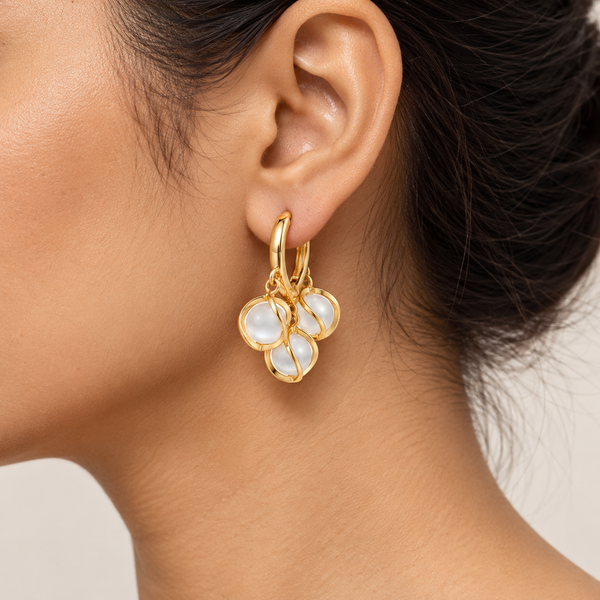 moonstone Tassel Earrings