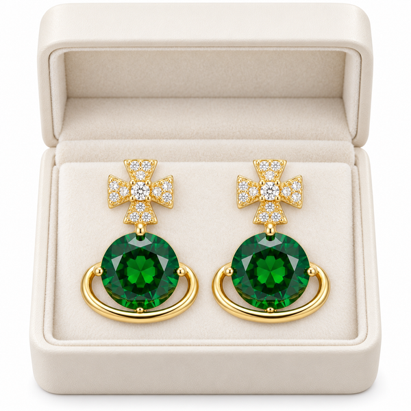 Emerald Orbit Earring