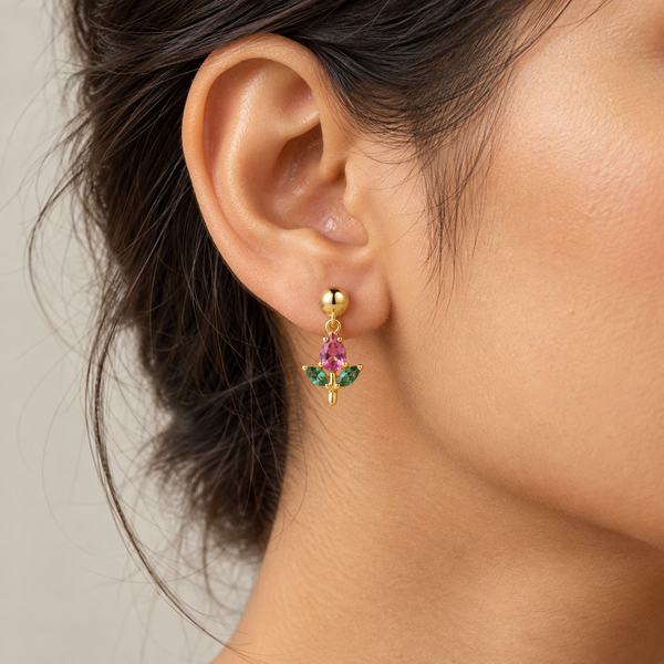 Pink Tulip Earrings