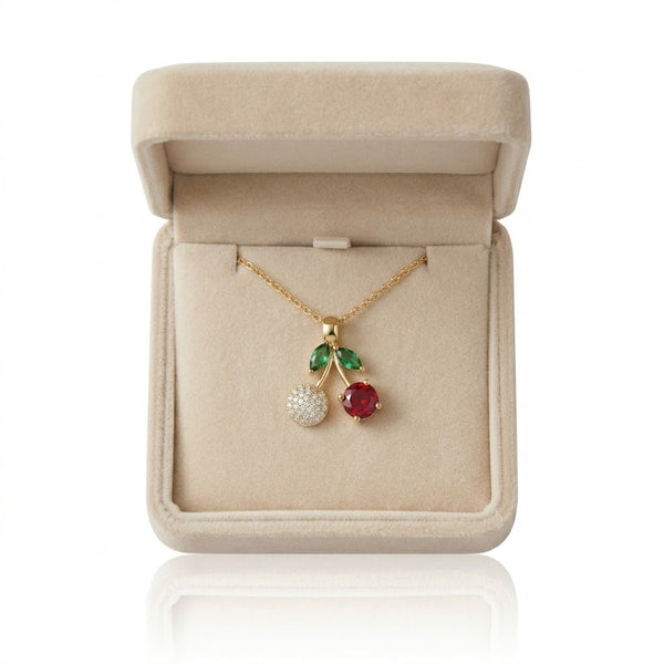 Cherry Crystal Necklace
