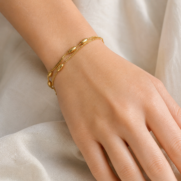 Multilayer Gold Beads Necklace