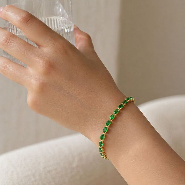 Marque Emerald Chain Bracelet