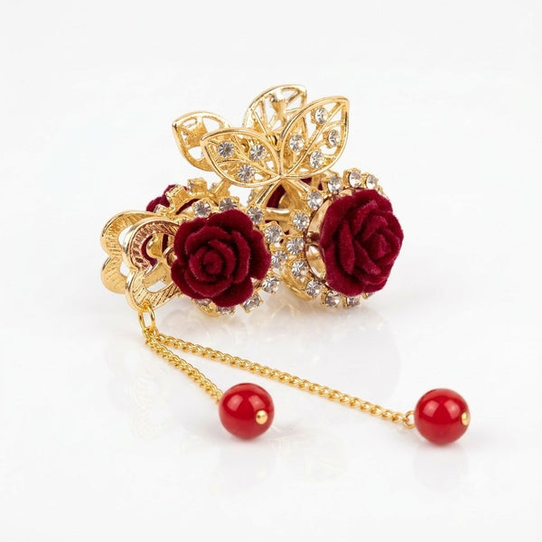 Red Rose Hair Claw Clip – Red for women by Fix My Hairs