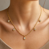 Teardrop Crystal Wave Chain Necklace