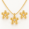 Flower Necklace with Earrings