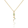 Embellished Blue Tulip Necklace