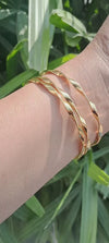 Minimal Twisted Thin Bangles- Set of 3