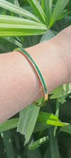 Emerald Slim Line Bracelet
