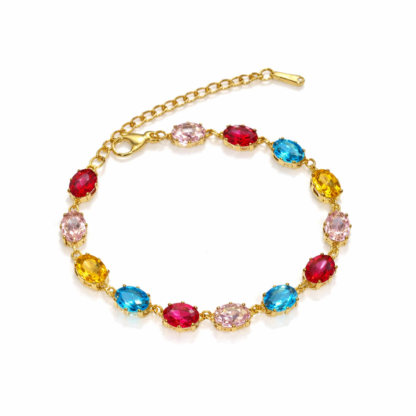Rainbow Radiance Crystal Bracelet